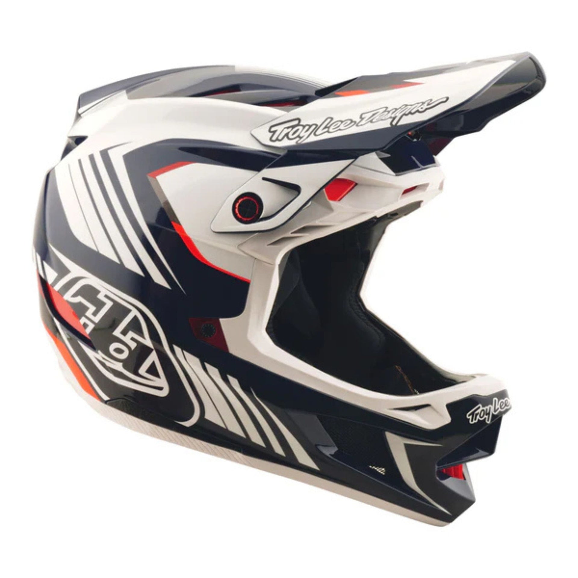D4 Polyacrylite Helmet; Qualifer Blue / White